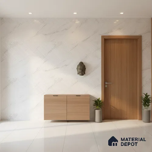 Punch Wall & Floor Tile TL 09955 4 ft x 2 ft White Vitrified Matte Finish Tile - 9 mm | Ideal for Living Room,Bedroom,Bathroom,Kitchen
