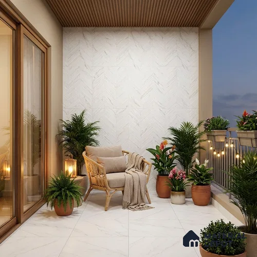 Punch Wall & Floor Tile TL 09955 4 ft x 2 ft White Vitrified Matte Finish Tile - 9 mm | Ideal for Living Room,Bedroom,Bathroom,Kitchen