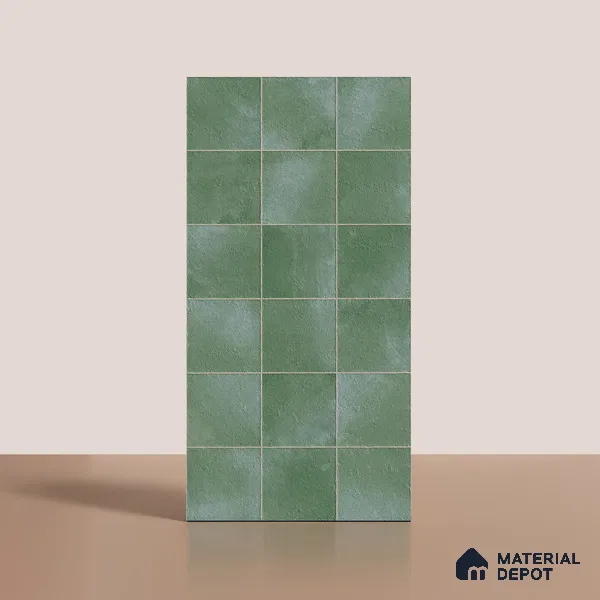 Stone Wall & Floor Tile TL 09957 4 ft x 2 ft Green Vitrified Matte Finish Tile - 9 mm | Ideal for Living Room,Bedroom,Bathroom,Kitchen