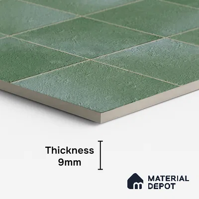 Stone Wall & Floor Tile TL 09957 4 ft x 2 ft Green Vitrified Matte Finish Tile - 9 mm | Ideal for Living Room,Bedroom,Bathroom,Kitchen