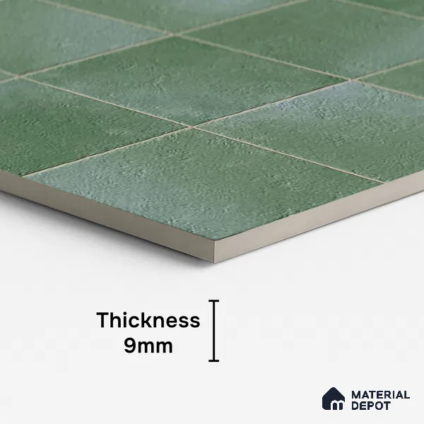 Stone Wall & Floor Tile TL 09957 4 ft x 2 ft Green Vitrified Matte Finish Tile - 9 mm | Ideal for Living Room,Bedroom,Bathroom,Kitchen