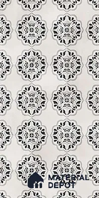 Moroccan Wall & Floor Tile TL 09960 4 ft x 2 ft Black Vitrified Matte Finish Tile - 9 mm | Ideal for Living Room,Bedroom,Bathroom,Kitchen