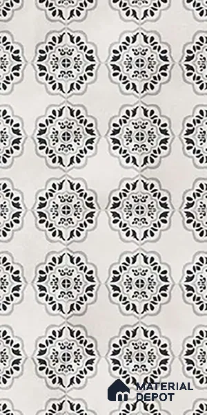 Moroccan Wall & Floor Tile TL 09960 4 ft x 2 ft Black Vitrified Matte Finish Tile - 9 mm | Ideal for Living Room,Bedroom,Bathroom,Kitchen
