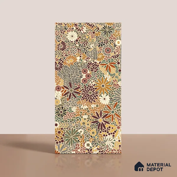 Moroccan Wall Tile TL 09971 B 4 ft x 2 ft Ivory Vitrified Matte Finish Tile - 9 mm | Ideal for Living Room,Bedroom,Bathroom,Kitchen