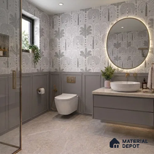 Highlighter Wall Tile TL 09972 G 4 ft x 2 ft Grey Matte Finish Vitrified Tile - 9 mm | Suitable For Living Room, Hall, Bedroom