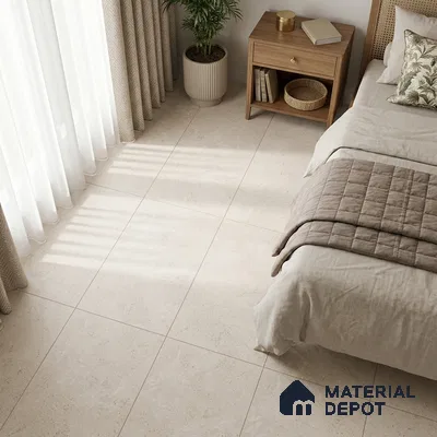 Stone Floor & Wall Tile TL 09976 4 ft x 2 ft Cream Vitrified Matte Finish Tile - 9 mm | Ideal for Living Room,Bedroom,Bathroom,Kitchen