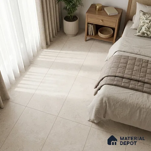 Stone Floor & Wall Tile TL 09976 4 ft x 2 ft Cream Vitrified Matte Finish Tile - 9 mm | Ideal for Living Room,Bedroom,Bathroom,Kitchen