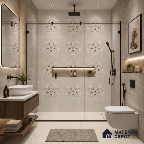 Highlighter Wall Tile TL 09977 B 4 ft x 2 ft Beige Vitrified Matte Finish Tile - 9 mm | Suitable For Bathroom, Accent/Feature Wall, Dining Area