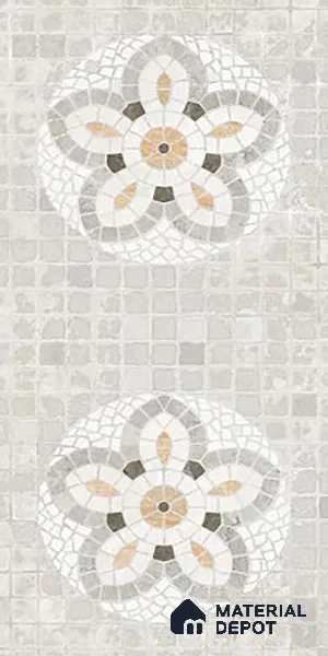 Mosaic Wall Tile TL 09978 B 4 ft x 2 ft Grey Vitrified Matte Finish Tile - 9 mm | Ideal for Living Room,Bedroom,Bathroom,Kitchen