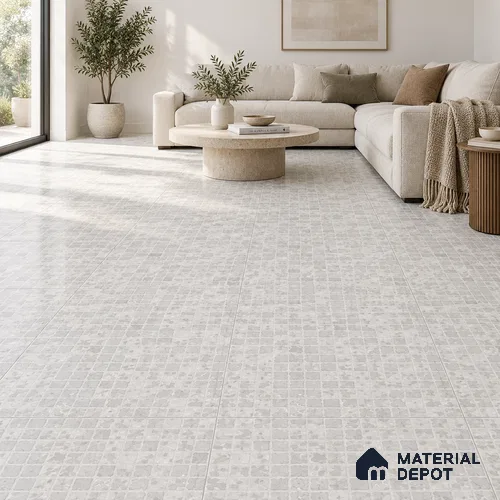 Patterned Wall Tile TL 09978 4 ft x 2 ft Grey Vitrified Matte Finish Tile - 9 mm | Ideal for Living Room,Bedroom,Bathroom,Kitchen