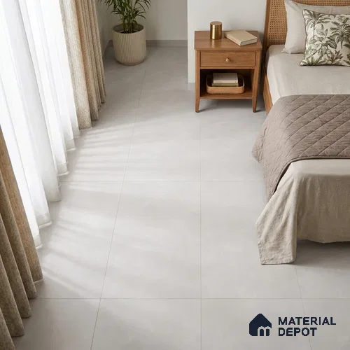Cement Floor & Wall Tile TL 09979 4 ft x 2 ft Grey Vitrified Matte Finish Tile - 9 mm | Ideal for Living Room,Bedroom,Bathroom,Kitchen
