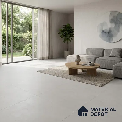 Cement Floor & Wall Tile TL 09979 4 ft x 2 ft Grey Vitrified Matte Finish Tile - 9 mm | Ideal for Living Room,Bedroom,Bathroom,Kitchen