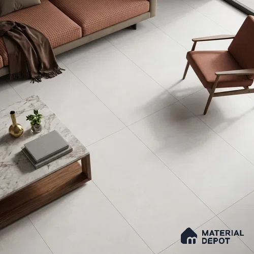 Cement Floor & Wall Tile TL 09979 4 ft x 2 ft Grey Vitrified Matte Finish Tile - 9 mm | Ideal for Living Room,Bedroom,Bathroom,Kitchen