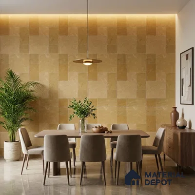 Stone Wall & Floor Tile TL 09990 C 4 ft x 2 ft Brown Vitrified Matte Finish Tile - 9 mm | Ideal for Living Room, Bedroom, Bathroom, Kitchen