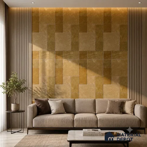 Stone Wall & Floor Tile TL 09990 C 4 ft x 2 ft Brown Vitrified Matte Finish Tile - 9 mm | Ideal for Living Room, Bedroom, Bathroom, Kitchen