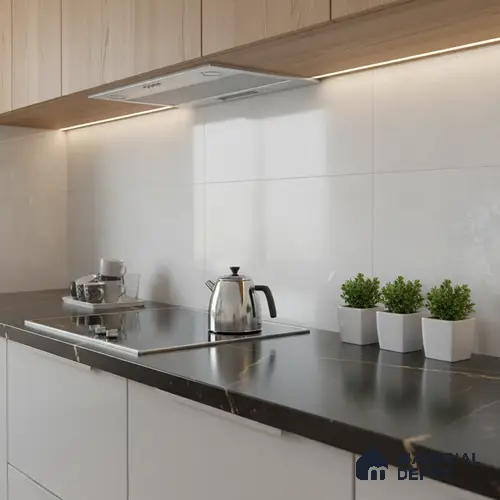 Plain Wall Tile TL 09996 Leafty Gray Baige 2 ft x 1 ft Beige Ceramic Glue Matte Finish Plain Baige Tile - 9 mm | Ideal for Living Room, Bathroom, Kitchen