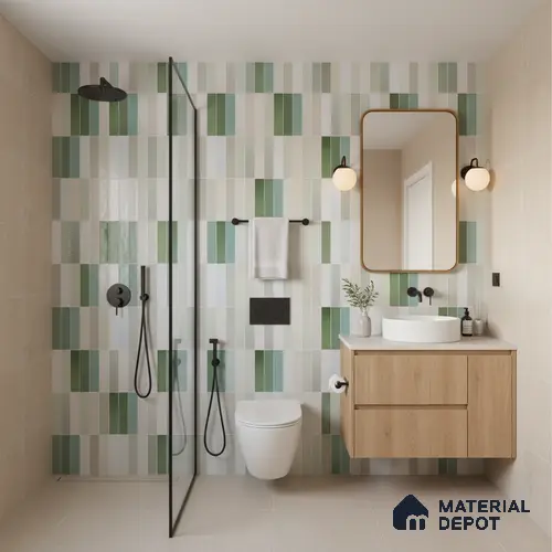 Wall Tile TL 10011 | CRV-101 | 1 ft x 1 ft Finish Ceramic Tile - 10 mm | Suitable for Kitchen, Bathroom & Dining Area | Please Expect a Slight Variation of Pattern