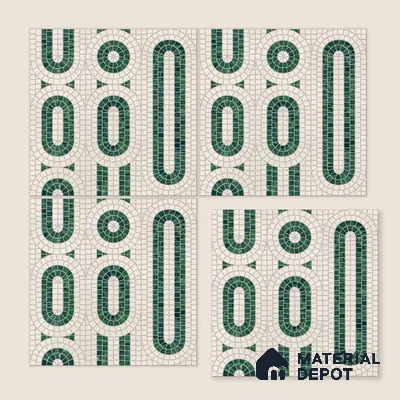 Moroccan Wall Tile TL 10012 | CRV-102 | 1 ft x 1 ft Matte Finish Ceramic Tile - 10 mm | Suitable for Bathroom, Kitchen, Balcony | Please Expect a Slight Variation of Pattern
