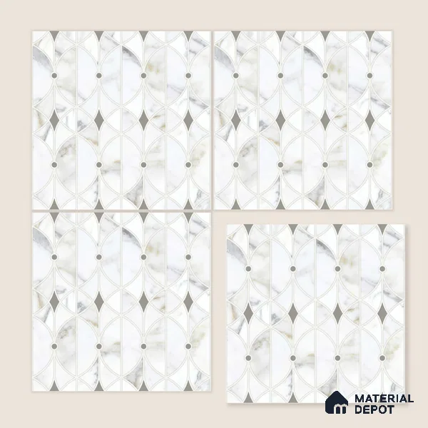 Moroccan Wall & Floor Tile TL 10013 | CRV-103 | 1 ft x 1 ft Matte Finish Ceramic Tile - 10 mm | Suitable for Bathroom, Kitchen, Balcony | Please Expect a Slight Variation of Pattern