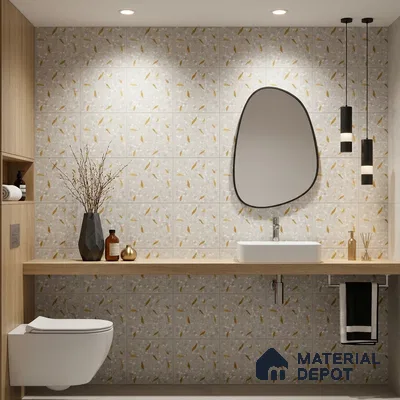 Moroccan Wall & Floor Tile TL 10014 | CRV104 | 1 ft x 1 ft Matte Finish Ceramic Tile - 10 mm | Suitable for Bathroom, Kitchen, Balcony | Please Expect a Slight Variation of Pattern