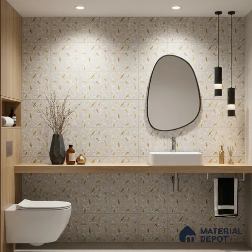 Moroccan Wall & Floor Tile TL 10014 | CRV104 | 1 ft x 1 ft Matte Finish Ceramic Tile - 10 mm | Suitable for Bathroom, Kitchen, Balcony | Please Expect a Slight Variation of Pattern