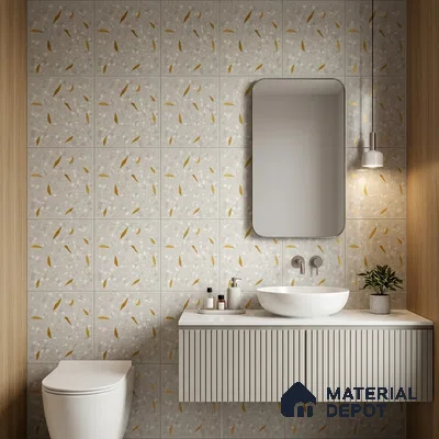 Moroccan Wall & Floor Tile TL 10014 | CRV104 | 1 ft x 1 ft Matte Finish Ceramic Tile - 10 mm | Suitable for Bathroom, Kitchen, Balcony | Please Expect a Slight Variation of Pattern
