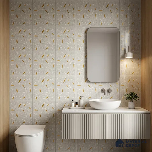 Moroccan Wall & Floor Tile TL 10014 | CRV104 | 1 ft x 1 ft Matte Finish Ceramic Tile - 10 mm | Suitable for Bathroom, Kitchen, Balcony | Please Expect a Slight Variation of Pattern