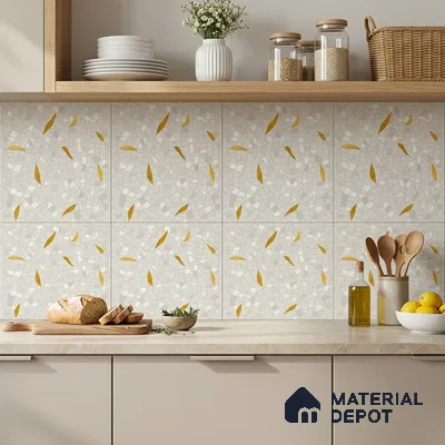 Moroccan Wall & Floor Tile TL 10014 | CRV104 | 1 ft x 1 ft Matte Finish Ceramic Tile - 10 mm | Suitable for Bathroom, Kitchen, Balcony | Please Expect a Slight Variation of Pattern