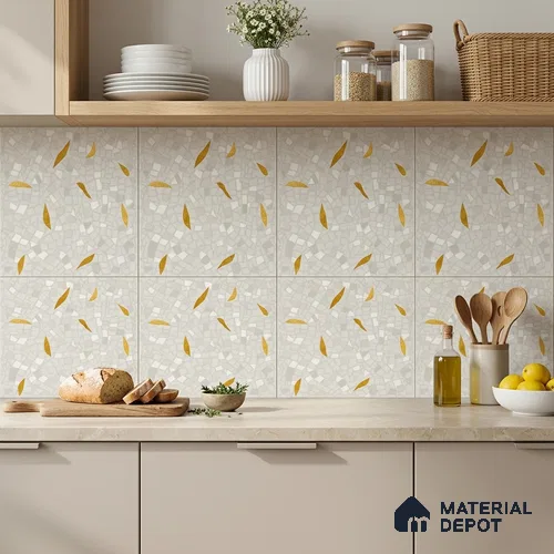 Moroccan Wall & Floor Tile TL 10014 | CRV104 | 1 ft x 1 ft Matte Finish Ceramic Tile - 10 mm | Suitable for Bathroom, Kitchen, Balcony | Please Expect a Slight Variation of Pattern | Image 07