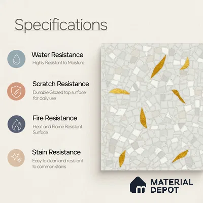Moroccan Wall & Floor Tile TL 10014 | CRV104 | 1 ft x 1 ft Matte Finish Ceramic Tile - 10 mm | Suitable for Bathroom, Kitchen, Balcony | Please Expect a Slight Variation of Pattern