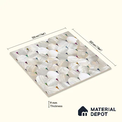 Moroccan Wall Tile TL 10015 | CRV-105 | 1 ft x 1 ft Matte Finish Ceramic Tile - 10 mm | Suitable for Bathroom, Kitchen, Balcony | Please Expect a Slight Variation of Pattern