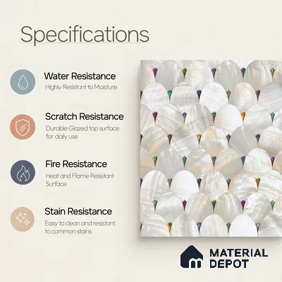 Moroccan Wall Tile TL 10015 | CRV-105 | 1 ft x 1 ft Matte Finish Ceramic Tile - 10 mm | Suitable for Bathroom, Kitchen, Balcony | Please Expect a Slight Variation of Pattern