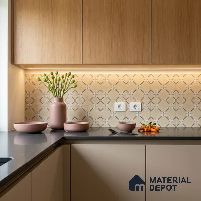 Moroccan Wall & Floor Tile TL 10016 | CRV-106 | 1 ft x 1 ft Matte Finish Ceramic Tile - 10 mm | Suitable for Bathroom, Kitchen, Balcony | Please Expect a Slight Variation of Pattern