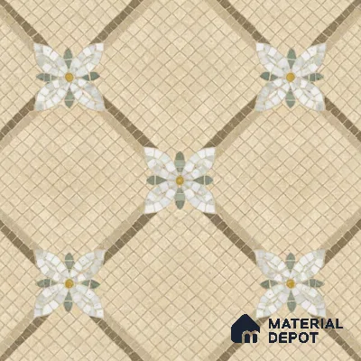 Moroccan Wall & Floor Tile TL 10016 | CRV-106 | 1 ft x 1 ft Matte Finish Ceramic Tile - 10 mm | Suitable for Bathroom, Kitchen, Balcony | Please Expect a Slight Variation of Pattern