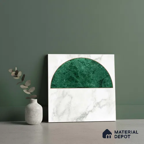 Moroccan Floor & Wall Tile TL 10017 | CRV-107 | 1 ft x 1 ft Matte Finish Ceramic Tile - 10 mm | Random Design | Suitable for Bathroom, Kitchen, Balcony | Please Expect a Slight Variation of Pattern