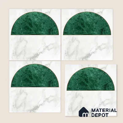Moroccan Floor & Wall Tile TL 10017 | CRV-107 | 1 ft x 1 ft Matte Finish Ceramic Tile - 10 mm | Suitable for Bathroom, Kitchen, Balcony | Please Expect a Slight Variation of Pattern