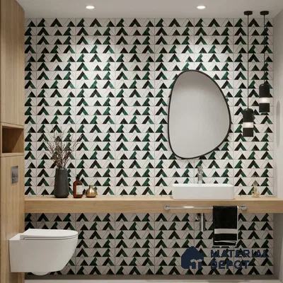 Moroccan Wall Tile TL 10018 | CRV-109 | 1 ft x 1 ft Matte Finish Ceramic Tile - 10 mm | Suitable for Bathroom, Kitchen, Balcony | Please Expect a Slight Variation of Pattern