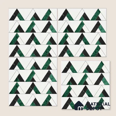 Moroccan Wall Tile TL 10018 | CRV-109 | 1 ft x 1 ft Matte Finish Ceramic Tile - 10 mm | Suitable for Bathroom, Kitchen, Balcony | Please Expect a Slight Variation of Pattern