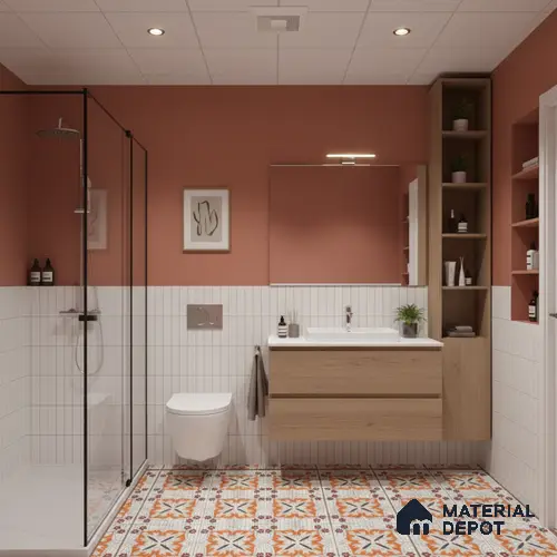 Wall Tile TL 10019 B | CRV-111 | 1 ft x 1 ft Finish Ceramic Tile - 10 mm | Suitable for Living Room, Bedroom, Bathroom & Kitchen | Please Expect a Slight Variation of Pattern