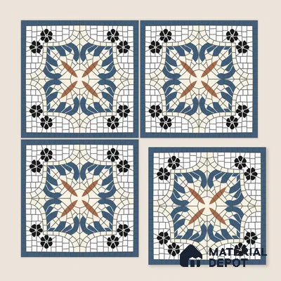 Moroccan Wall Tile TL 10019 | CRV-110 | 1 ft x 1 ft Matte Finish Ceramic Tile - 10 mm | Suitable for Bathroom, Kitchen, Balcony | Please Expect a Slight Variation of Pattern