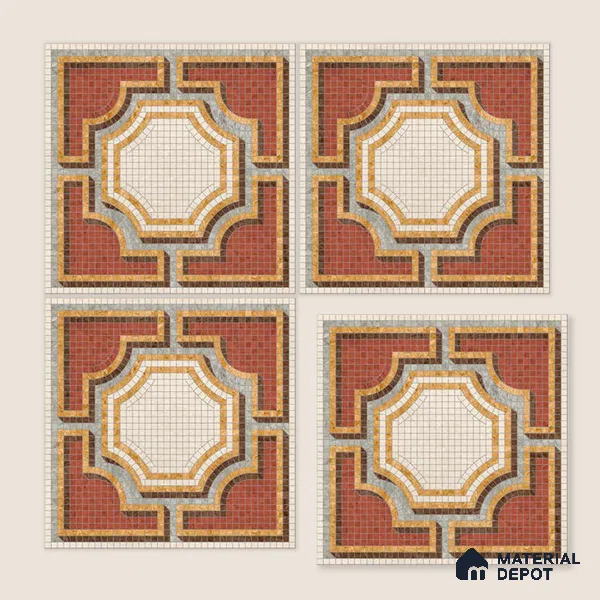 Moroccan Wall & Floor Tile TL 10020 B | CRV-113 | 1 ft x 1 ft Matte Finish Ceramic Tile - 10 mm | Suitable for Bathroom, Kitchen, Dining Area | Please Expect a Slight Variation of Pattern