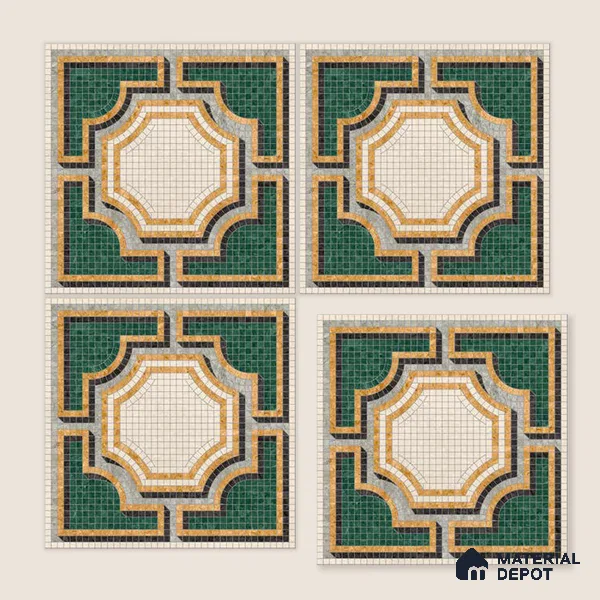 Moroccan Wall & Floor Tile TL 10020 | CRV-112 | 1 ft x 1 ft Matte Finish Ceramic Tile - 10 mm | Suitable for Bathroom, Kitchen, Dining Area | Please Expect a Slight Variation of Pattern