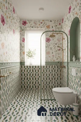 Moroccan Wall & Floor Tile TL 10022 | CRV-115 | 1 ft x 1 ft Matte Finish Ceramic Tile - 10 mm | Suitable for Bathroom, Kitchen, Balcony | Please Expect a Slight Variation of Pattern