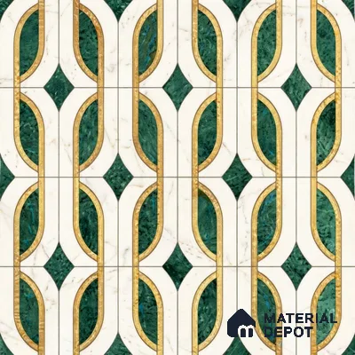Moroccan Wall & Floor Tile TL 10022 | CRV-115 | 1 ft x 1 ft Matte Finish Ceramic Tile - 10 mm | Suitable for Bathroom, Kitchen, Balcony | Please Expect a Slight Variation of Pattern