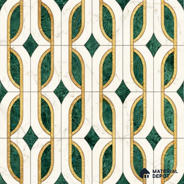 Moroccan Wall & Floor Tile TL 10022 | CRV-115 | 1 ft x 1 ft Matte Finish Ceramic Tile - 10 mm | Suitable for Bathroom, Kitchen, Balcony | Please Expect a Slight Variation of Pattern