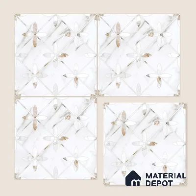 Moroccan Wall & Floor Tile TL 10023 | CRV-39 | 1 ft x 1 ft Matte Finish Ceramic Tile - 10 mm | Suitable for Bathroom, Kitchen, Balcony | Please Expect a Slight Variation of Pattern