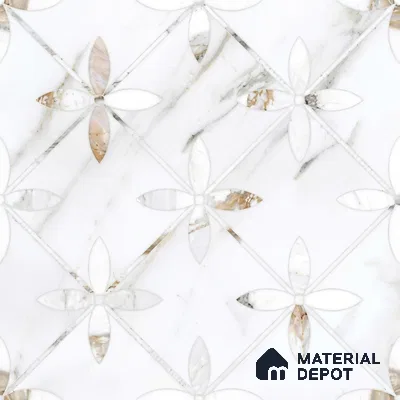 Moroccan Wall & Floor Tile TL 10023 | CRV-39 | 1 ft x 1 ft Matte Finish Ceramic Tile - 10 mm | Suitable for Bathroom, Kitchen, Balcony | Please Expect a Slight Variation of Pattern