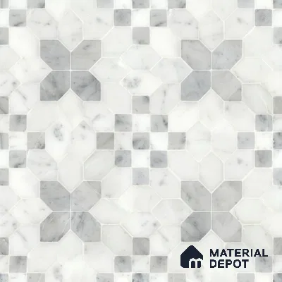 Moroccan Wall & Floor Tile TL 10024 | CRV-62 | 1 ft x 1 ft Matte Finish Ceramic Tile - 10 mm | Suitable for Bathroom, Kitchen, Balcony | Please Expect a Slight Variation of Pattern