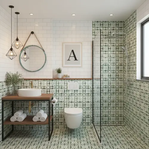 Wall Tile TL 10025 | CRV-63 | 1 ft x 1 ft Finish Ceramic Tile - 10 mm | Suitable for Living Room, Bedroom, Bathroom & Kitchen | Please Expect a Slight Variation of Pattern