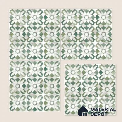Moroccan Wall Tile TL 10025 | CRV-63 | 1 ft x 1 ft Matte Finish Ceramic Tile - 10 mm | Suitable for Bathroom, Kitchen, Balcony | Please Expect a Slight Variation of Pattern